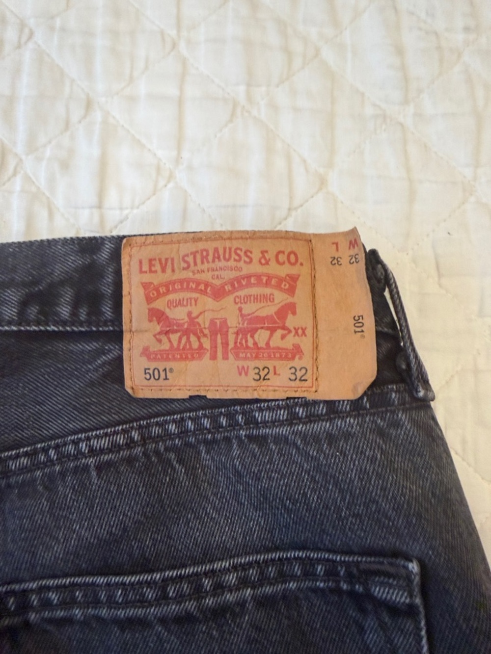 Vintage Levi’s 501 Black Straight-Leg Jeans